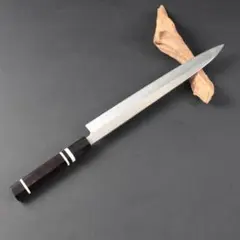 9840 切付柳刃包丁 尺一 刃は究極の切れ味 刺身包丁 人工象牙黒三本巻八角柄 9840 切付柳刃包丁 尺一 刃は究極の切れ味 刺身包丁 人工