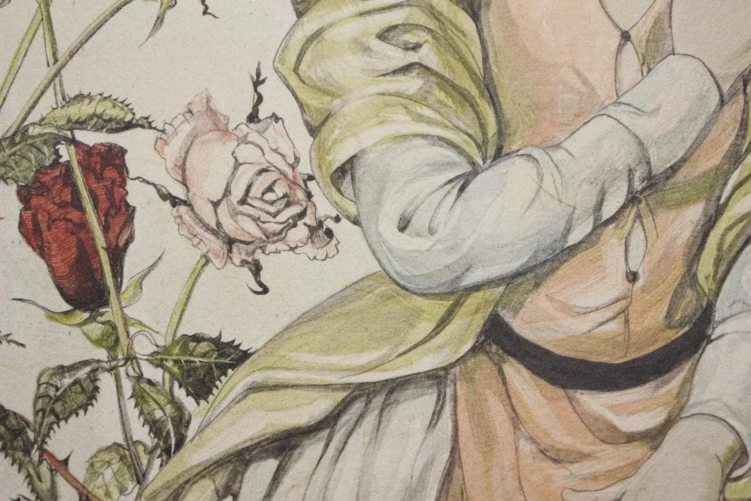 JChere 美露可利 mercari代購：藤田嗣治 エスタンプリトグラフ バラと