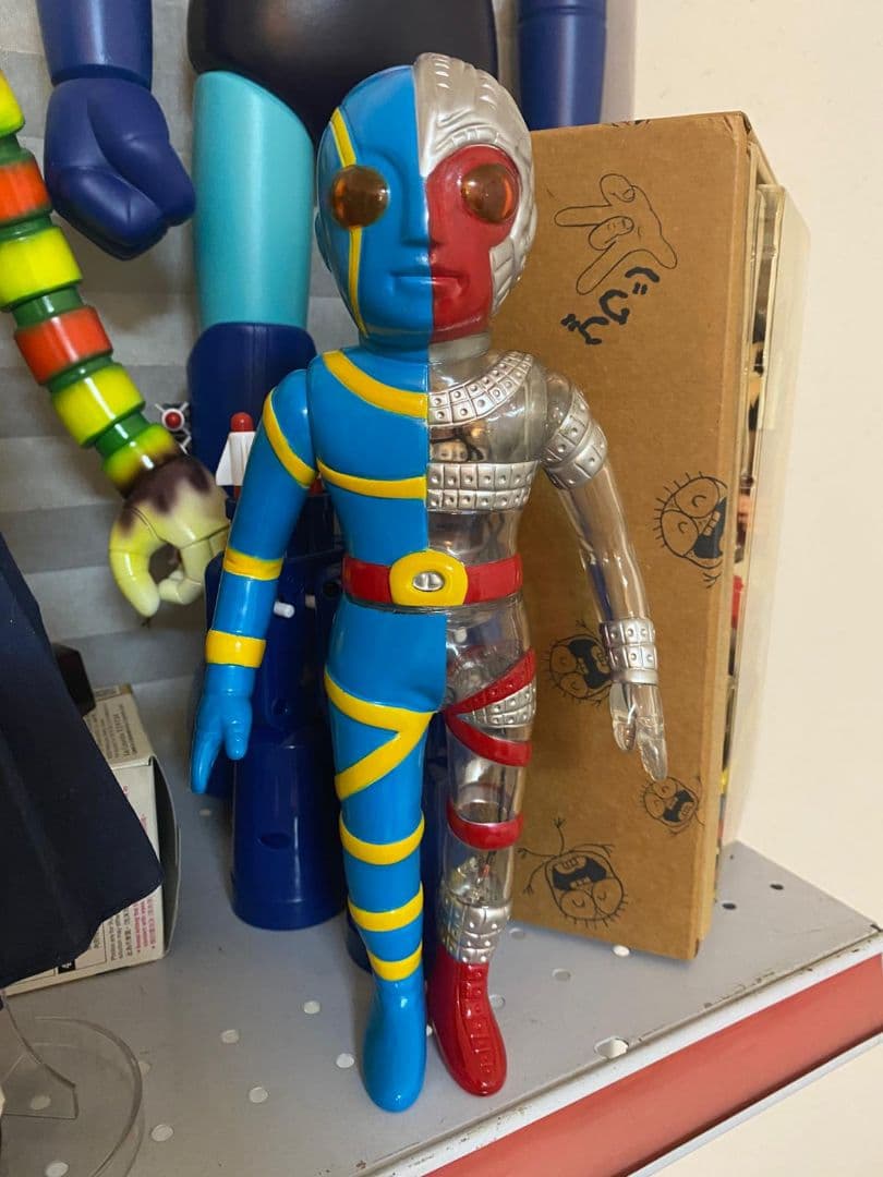 在庫最後 人造人間キカイダー ソフビ 黒色の目 25cm 人造人間