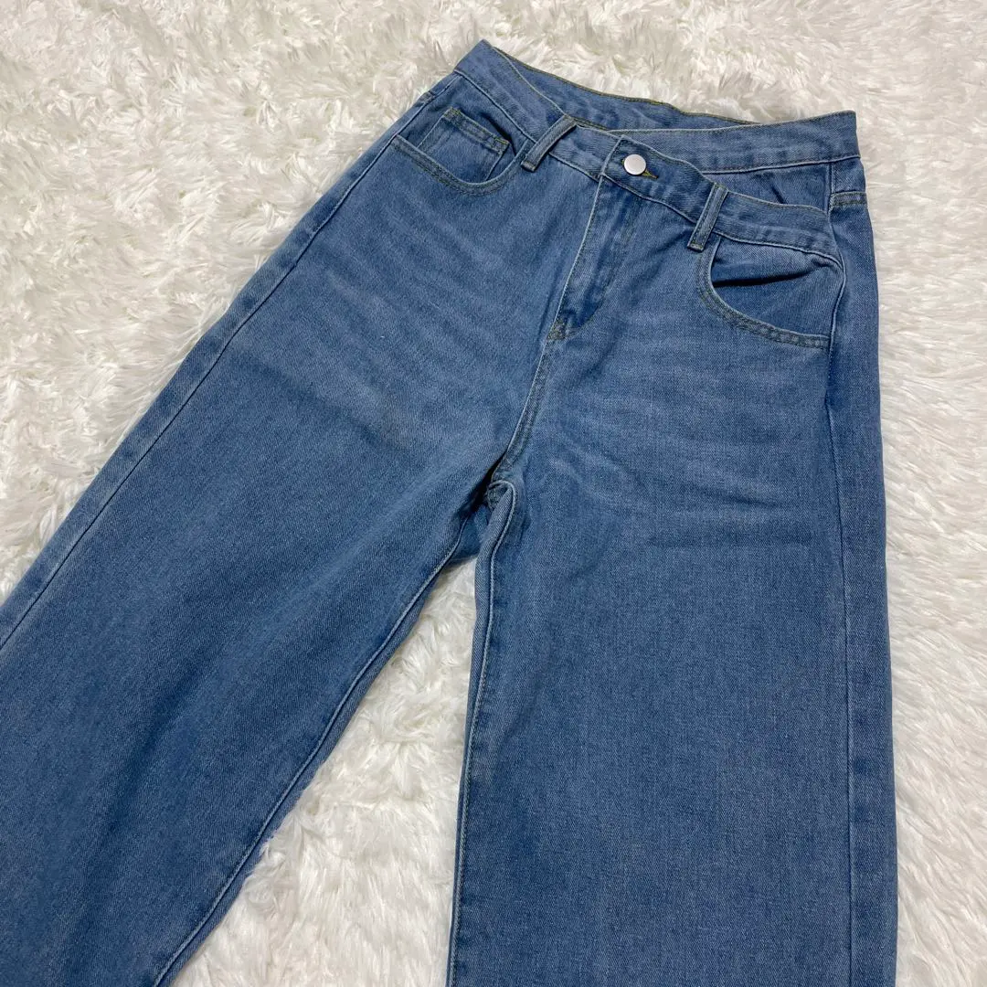 Dazy ワイド　デニム　パンツ　個性的　Ｍサイズ