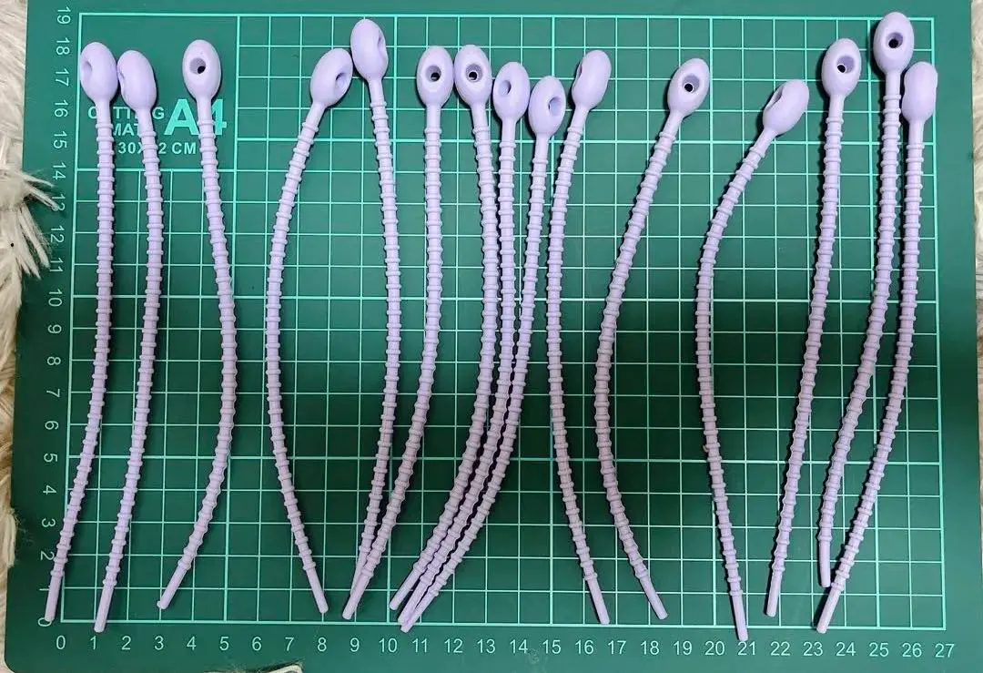 一点限り❣️多機能シリコーン製帯 ブレード帯 ケーブル帯 再利用 ラベンダー