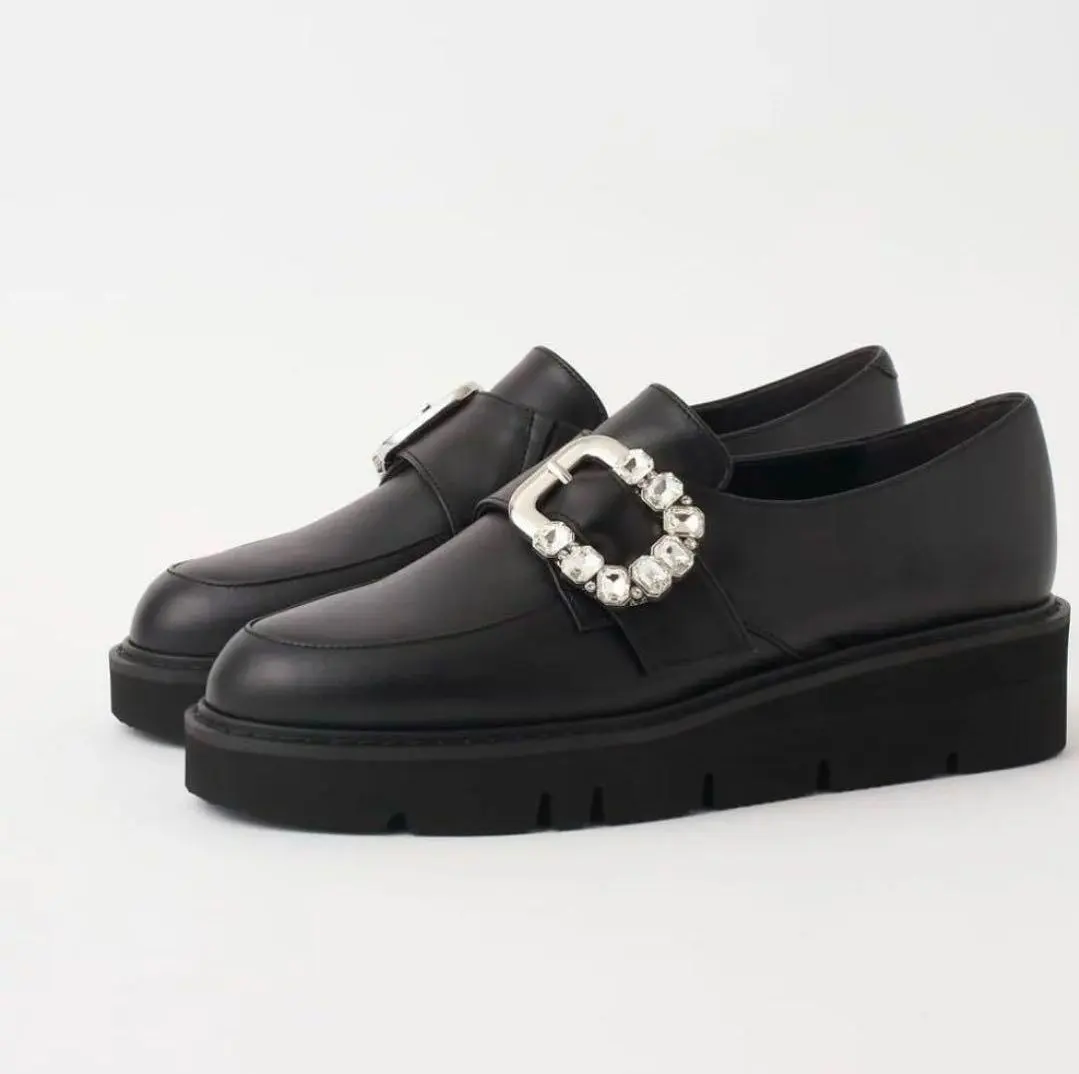 新品 DIANA ビジューバックル ローファー ブラック ダイアナ