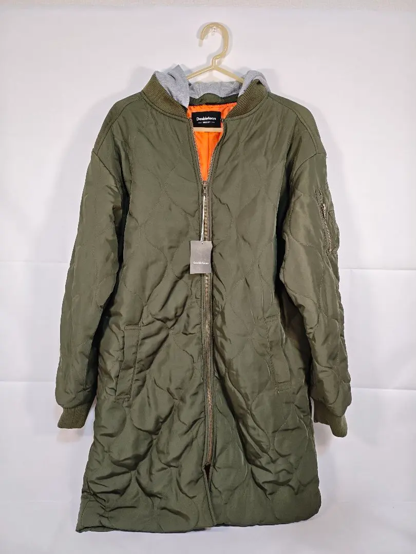 Doublefocus フード付きロングMA-1ジャケット Lサイズ【新品】