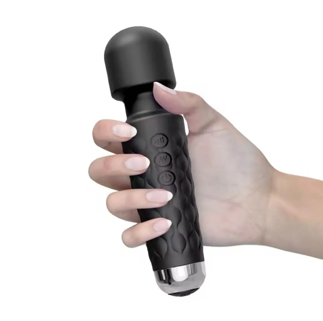 【ブラック❤️】電動マッサージ器 ハンディマッサージャー 防水 バイブ機能 電マ