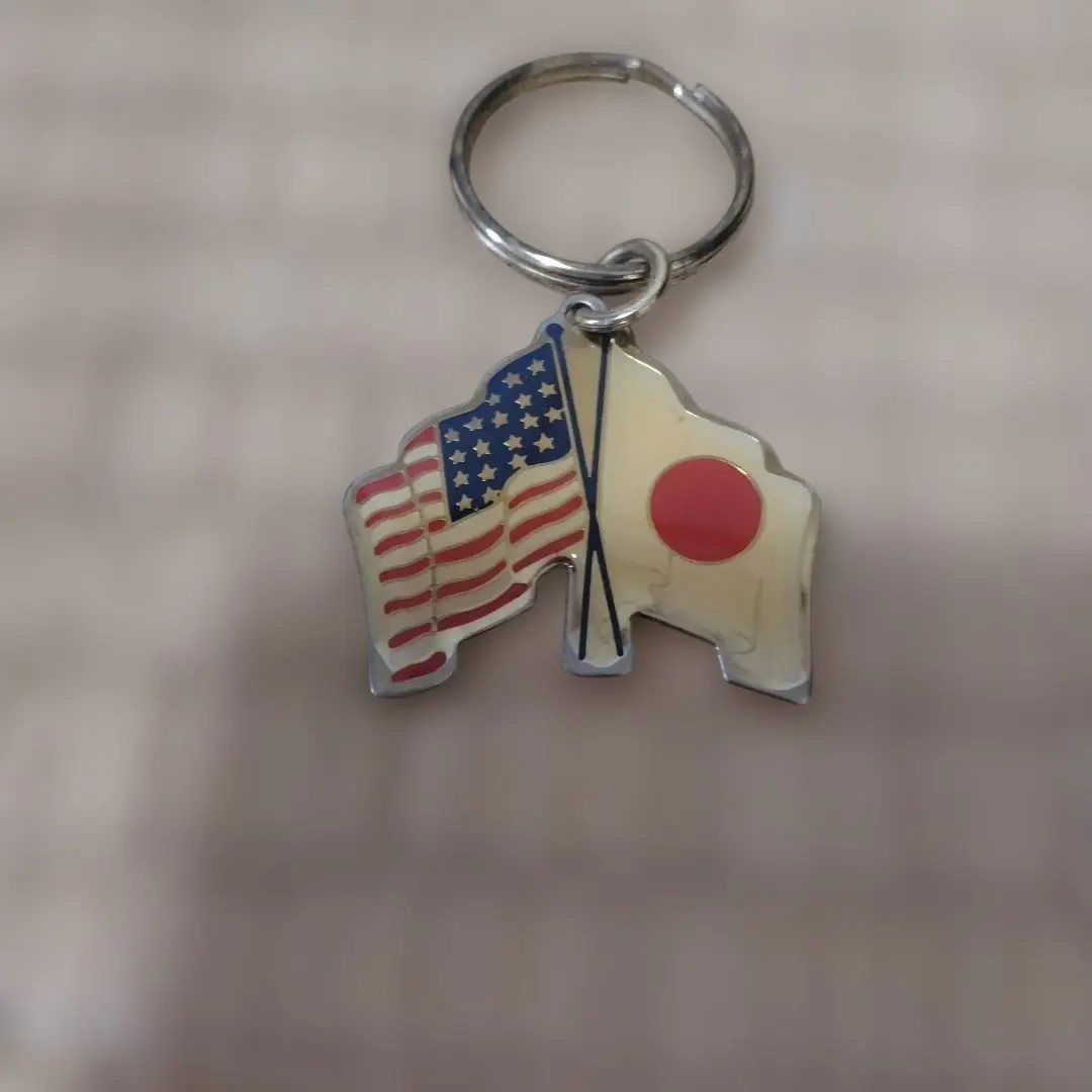 アメリカ・日本国旗 キーホルダー