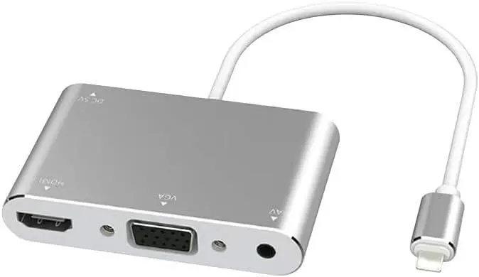 Lightn-ing to HDMI/Audio/VGA 変換アダプタ