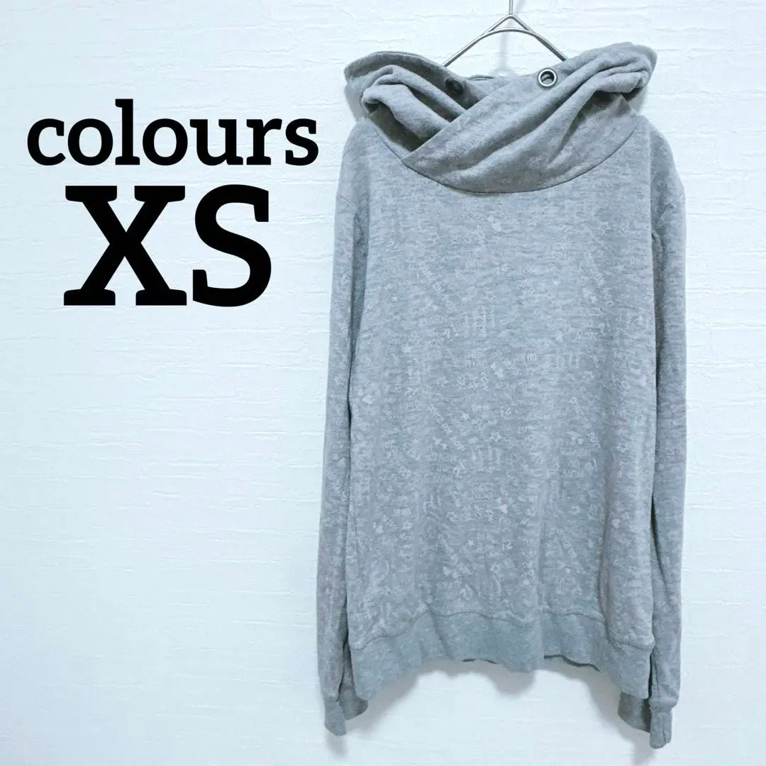 colours of the world XS グレー パーカー ハイネック