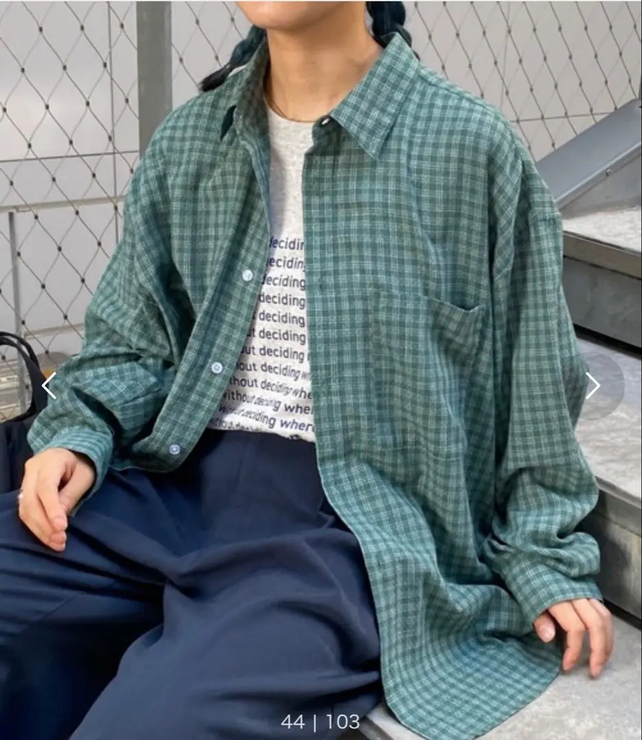 ルーズシルエットチェックシャツ