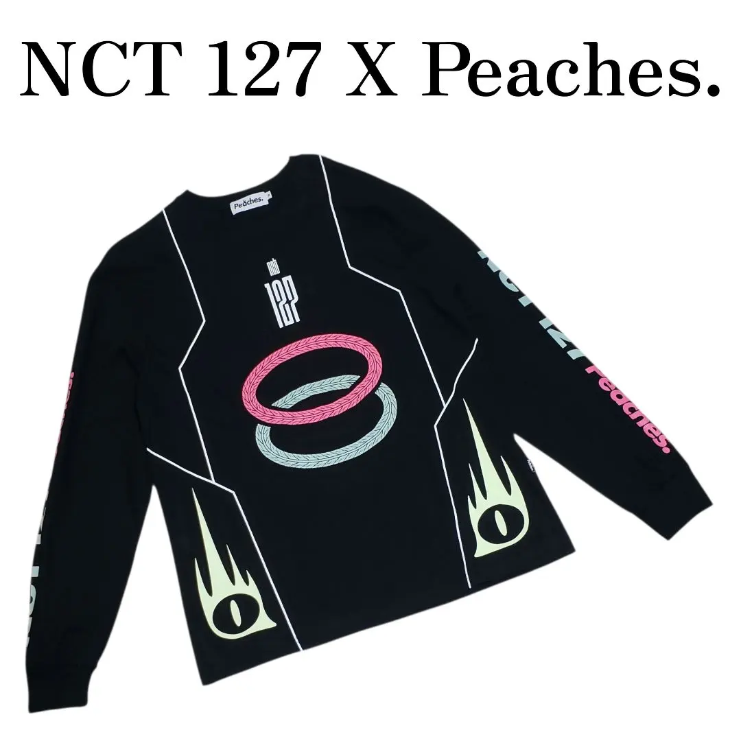 nct127×peaches　コラボ　限定ロングスリーブTシャツ　希少　ブラック