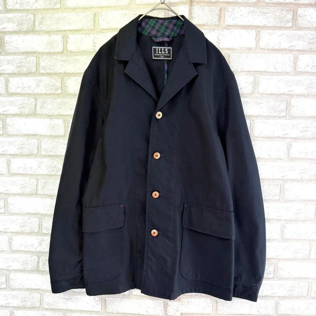 ILLS イルズ　トレンチジャケット　ネイビー　メンズ M