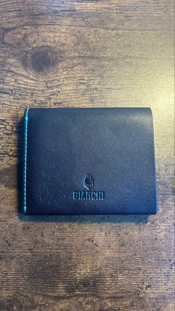Bianchi ブラックレザー 二つ折り財布