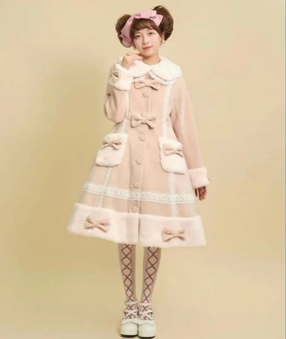 axes femme kawaii スノードルチェコートピンク 未使用