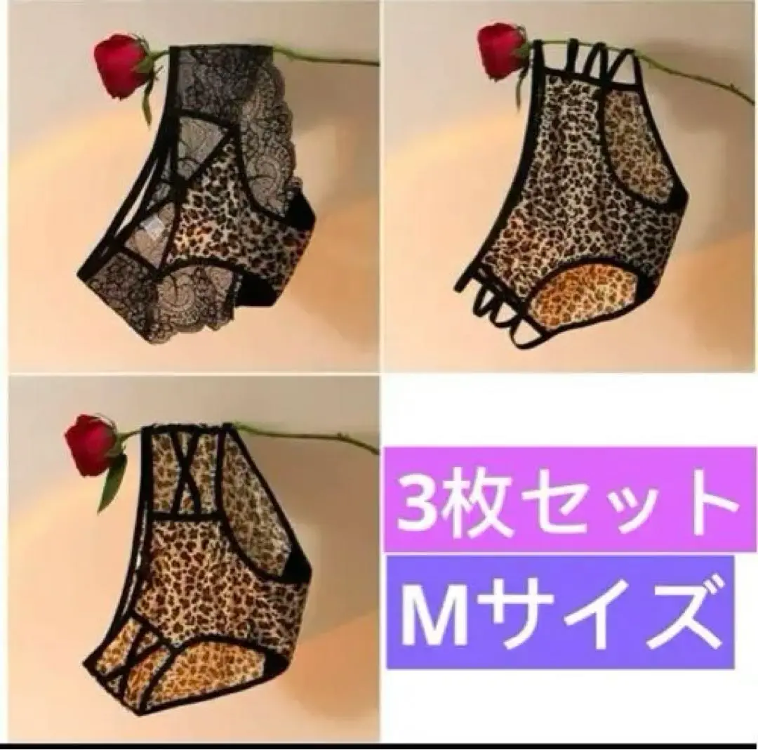 レオパード柄下着 3枚セット