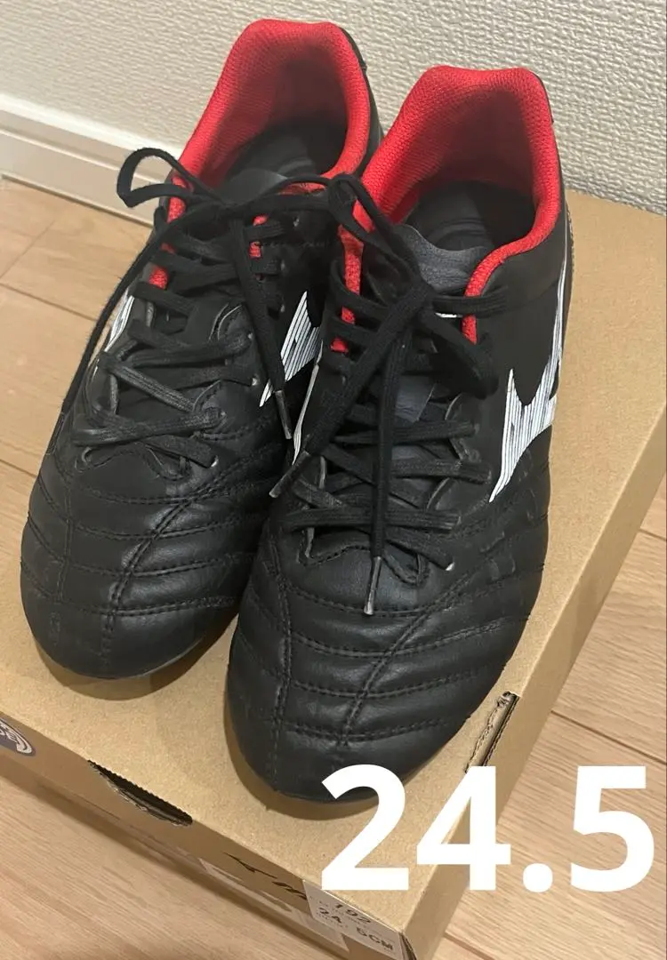 Mizuno Monarcida Neo サッカースパイク 黒/赤　24.5