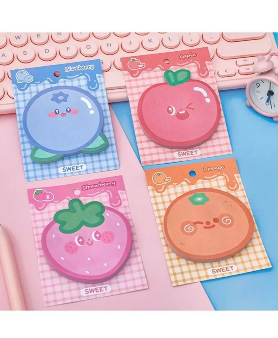 海外 付箋 フルーツ モチーフ 4点セット