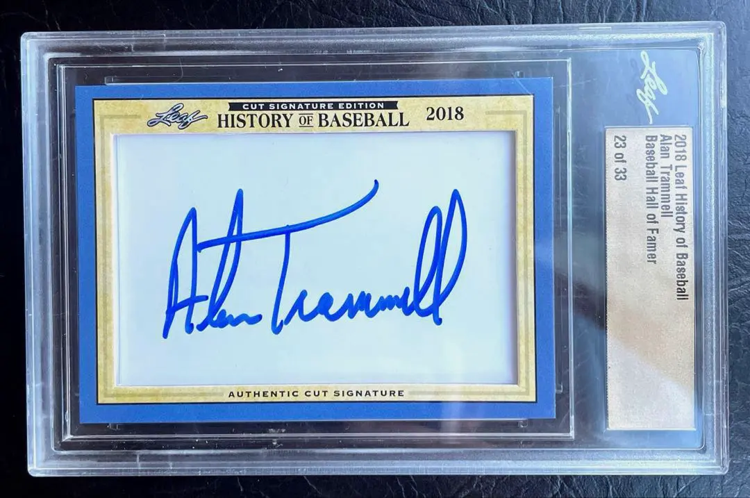 2018 Alan Trammell CUT AUTO 直筆サインカード /33