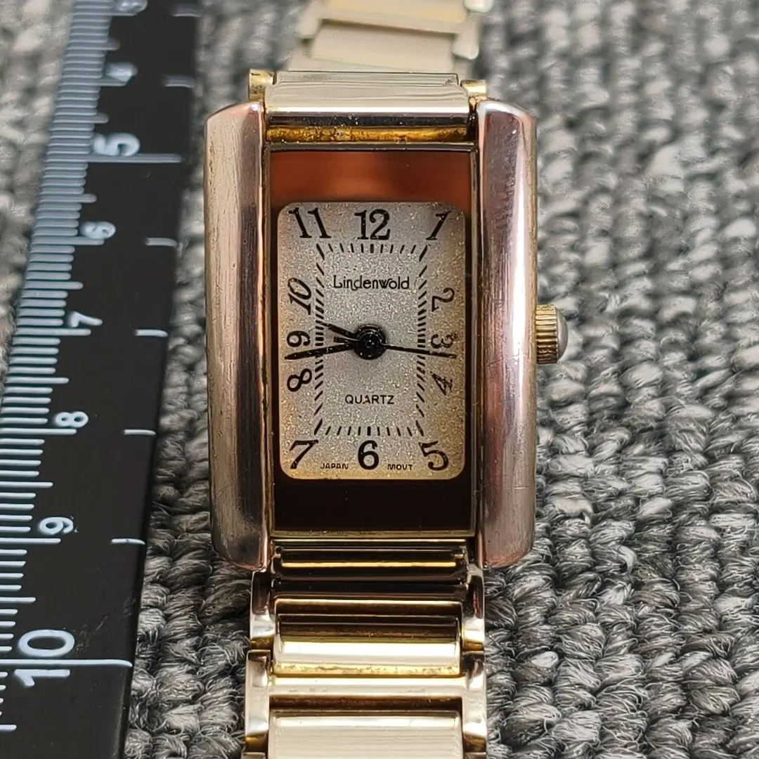 ♥️ 動作品 Lindenwold クォーツ腕時計 シルバー スクエア