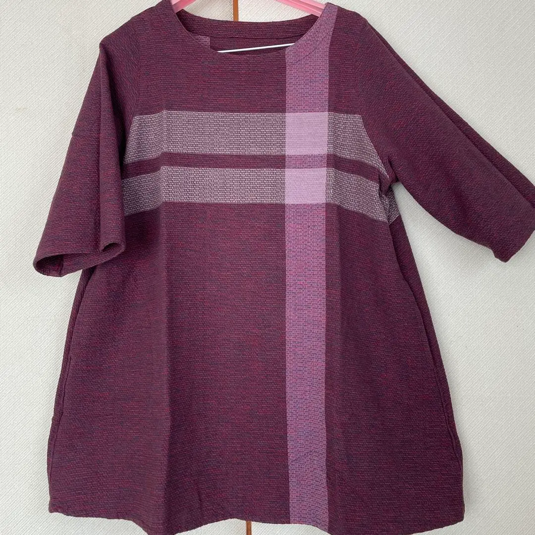 横浜元町grape 五分袖チュニック　レディースカットソー　L