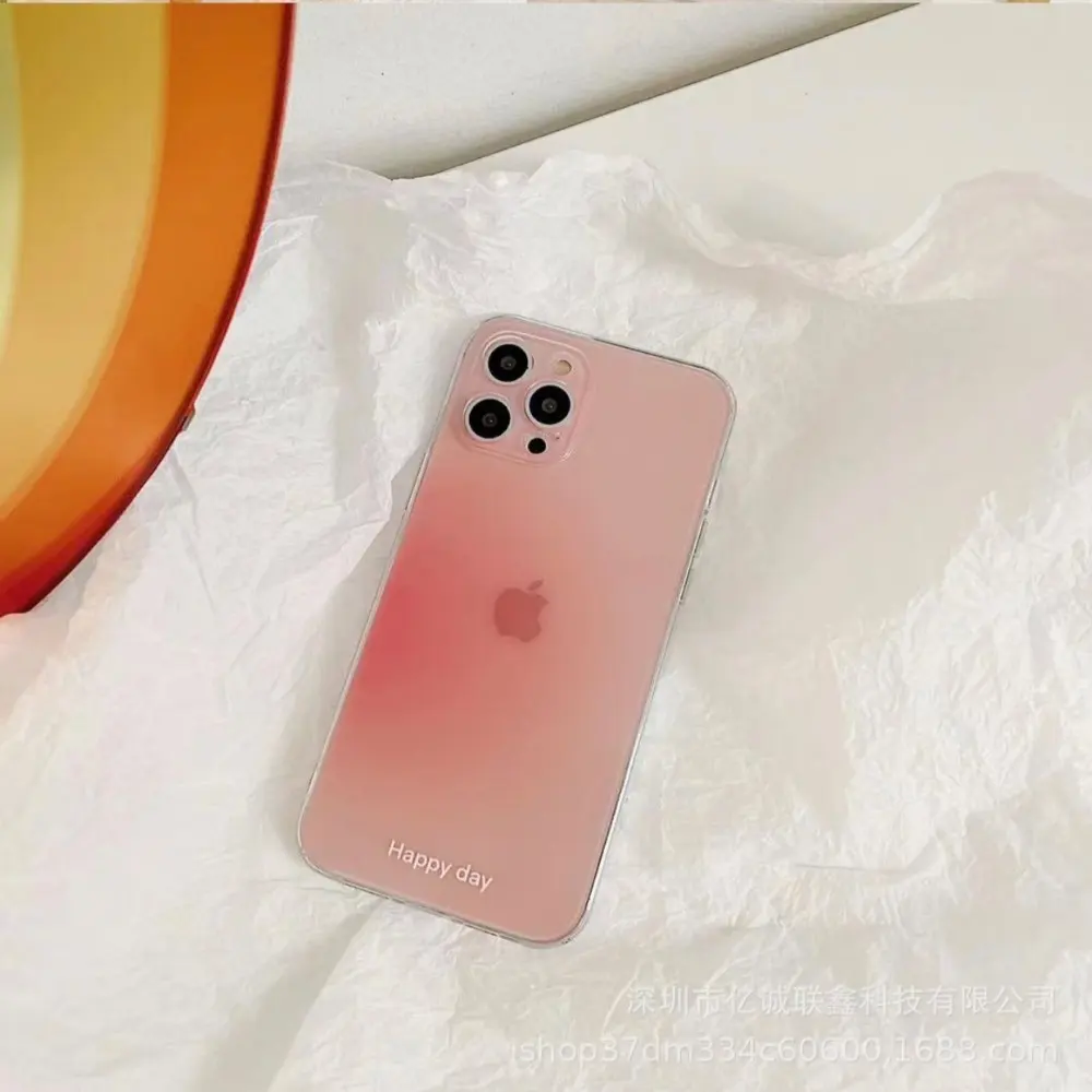 Max 15 透明 濃淡 iPhone Pro ピンク グラデーション 可愛い