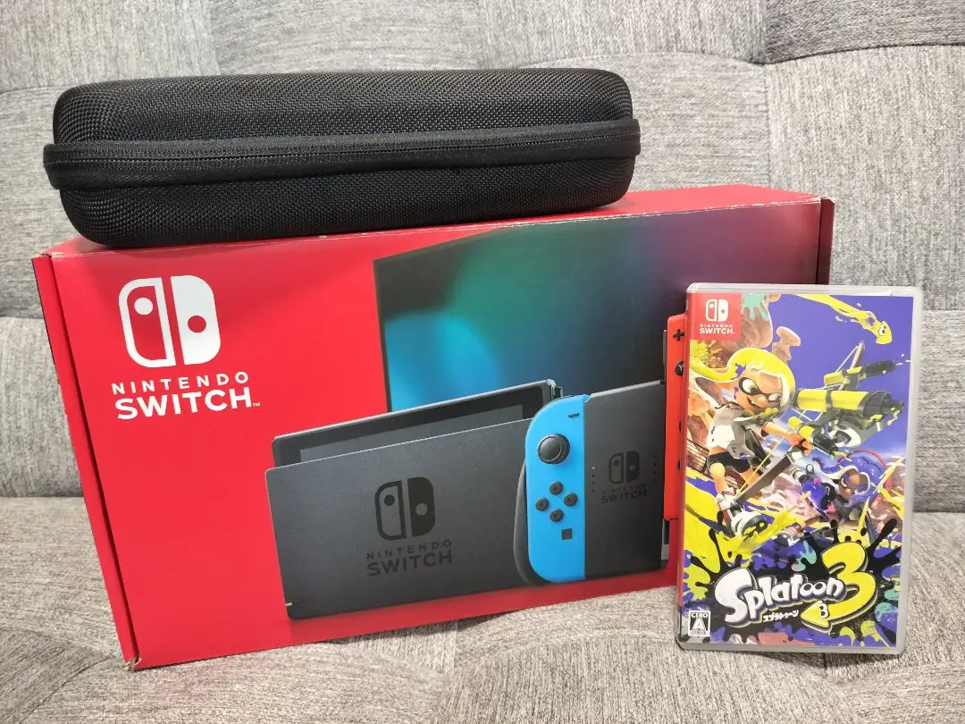 Switch すぐ遊べるセット！動作確認済み sdカード,スプラ3付き 本体