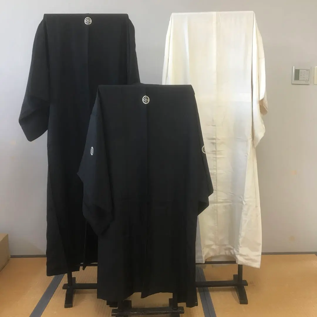 男羽二重紋付長着、長羽織、襦袢