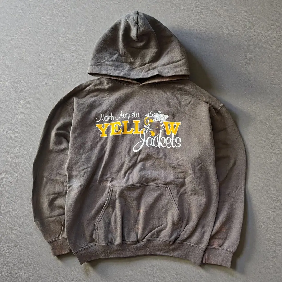 GILDAN ギルダン　プリントフードパーカー　アメカジ　プルオーバー　Lサイズ