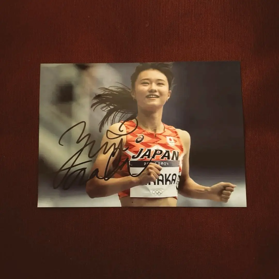 陸上日本代表　田中佑美　直筆サイン入り2L版写真　パリオリンピック　パリ五輪