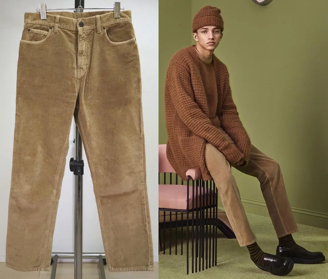 ステラマッカートニー 17AWベロアクロップドパンツ27