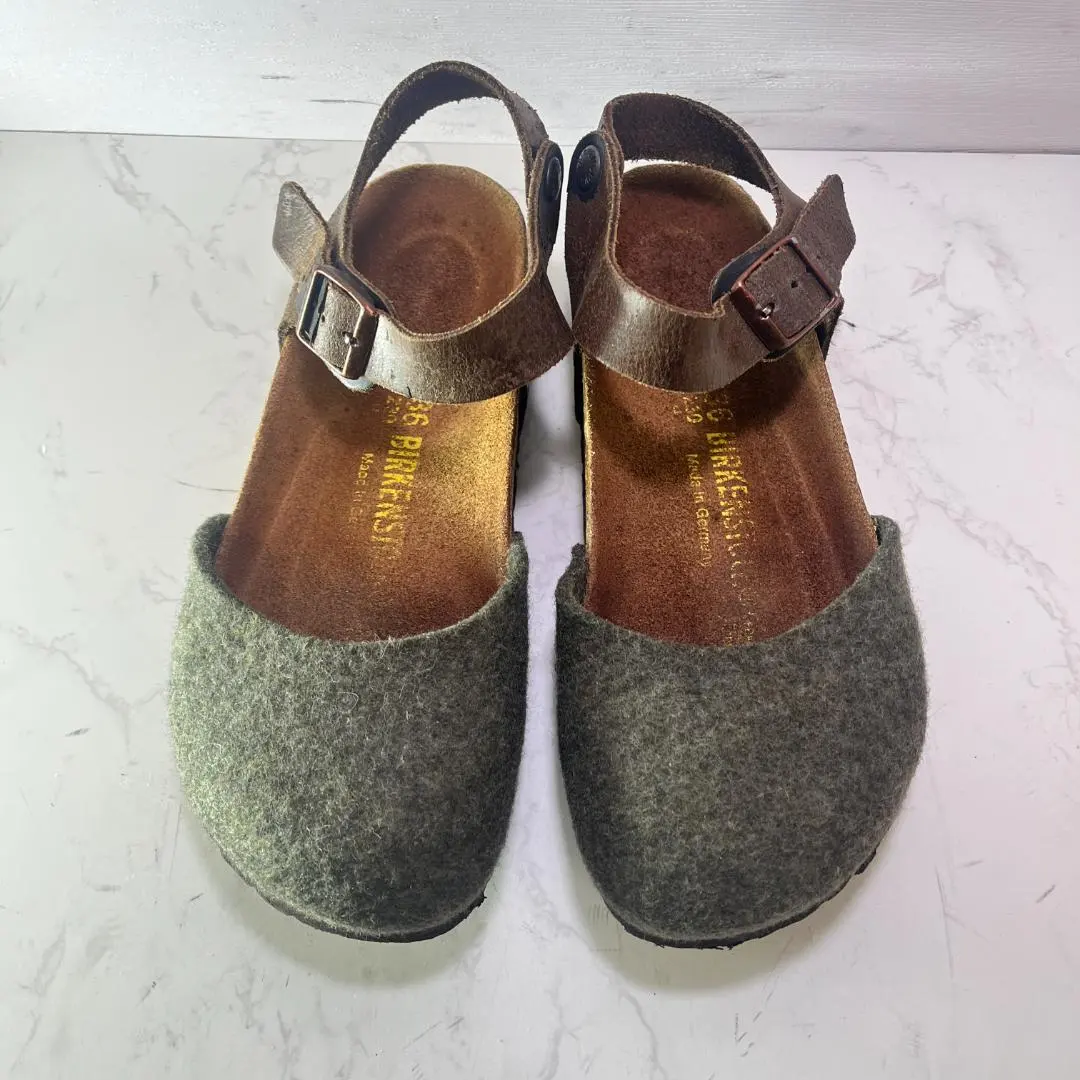 ビルケンシュトック メッシーナ フェルト アンクルストラップ 36 ナロー