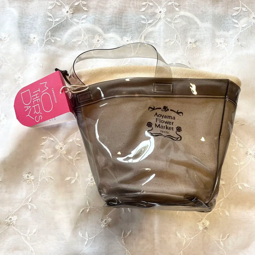 ★AoyamaFlowerMarket かごポーチ巾着クリアバッグ 2点セット②