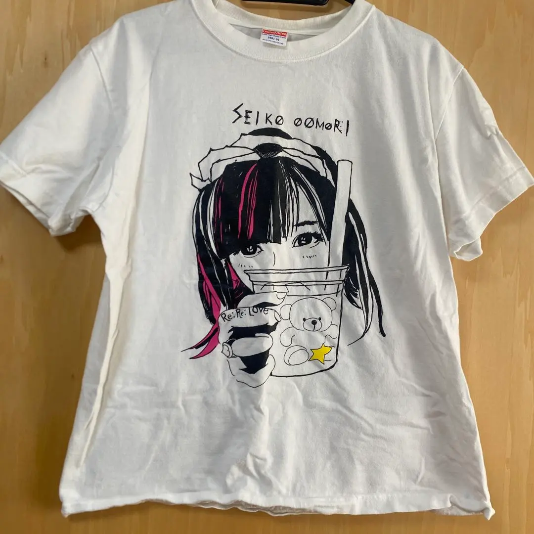 大森靖子×峯田和伸コラボTシャツ 白