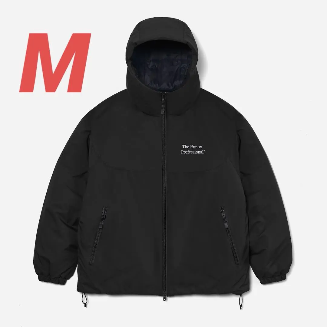 エンノイ ennoy PADDED NYLON HOODIE （BLACK） M