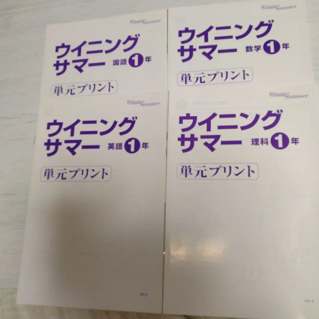 ウィニングサマー 国語・英語・理科.数学 1年 単元プリント
