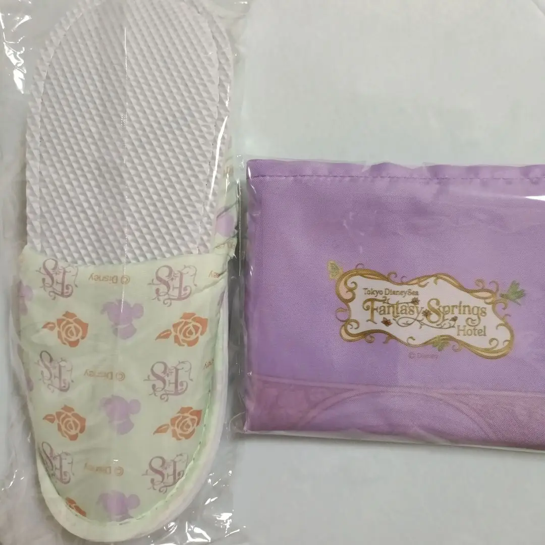 美品ファンタジースプリングスホテル　バッグ&子供スリッパ