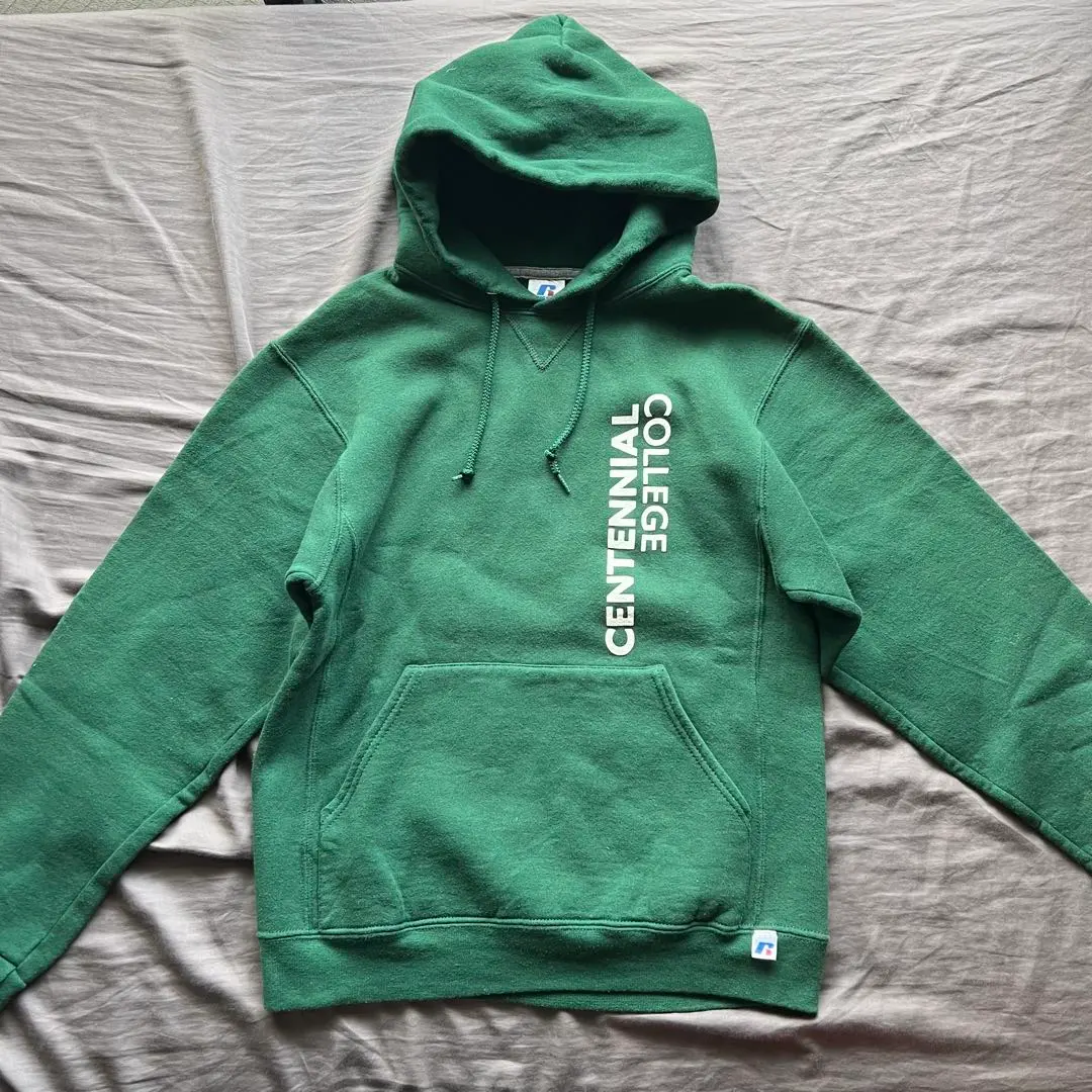 Russell ラッセル　カレッジフーディー　パーカー　緑