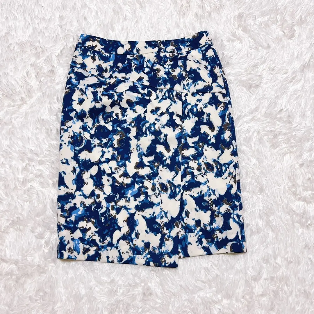 COUP DE CHANCE クードシャンス 総柄タイトスカート 膝丈　38