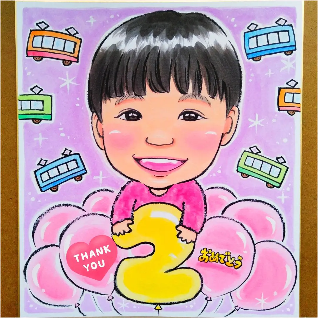 似顔絵　にがおえ　記念日　寄せ書き　七五三　ひなまつり　卒業　入学祝い　ペット