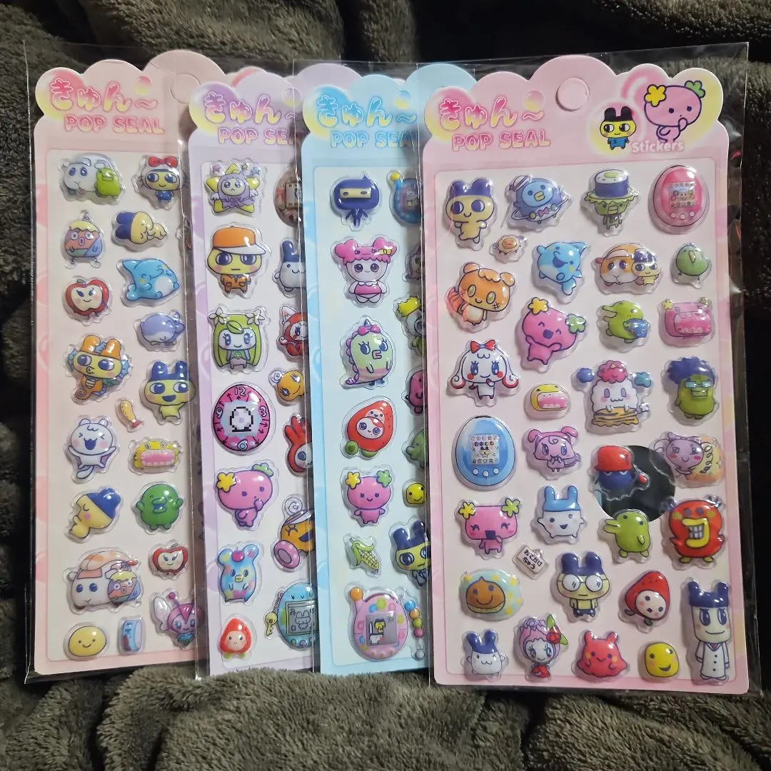 たまごっち　ぷくぷくシール4枚セット　きゅん～ポップシール　立体シール