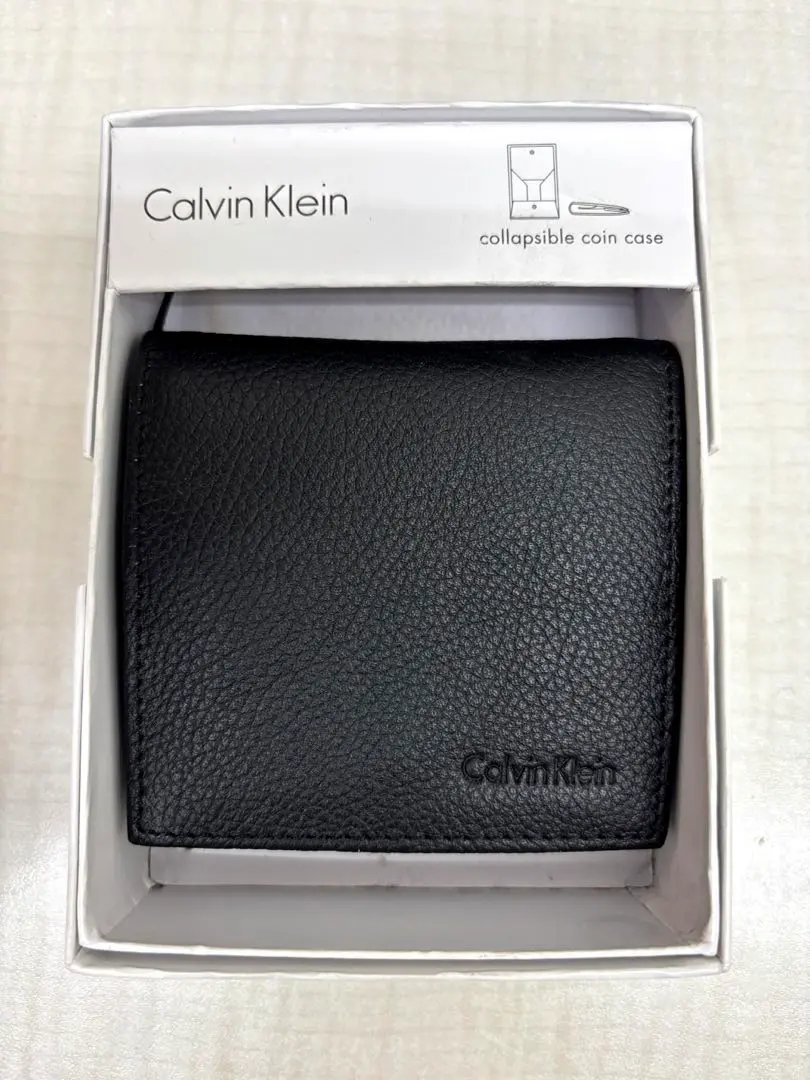 【新品未使用】カルバンクライン コインケース79192BK レザー 箱入