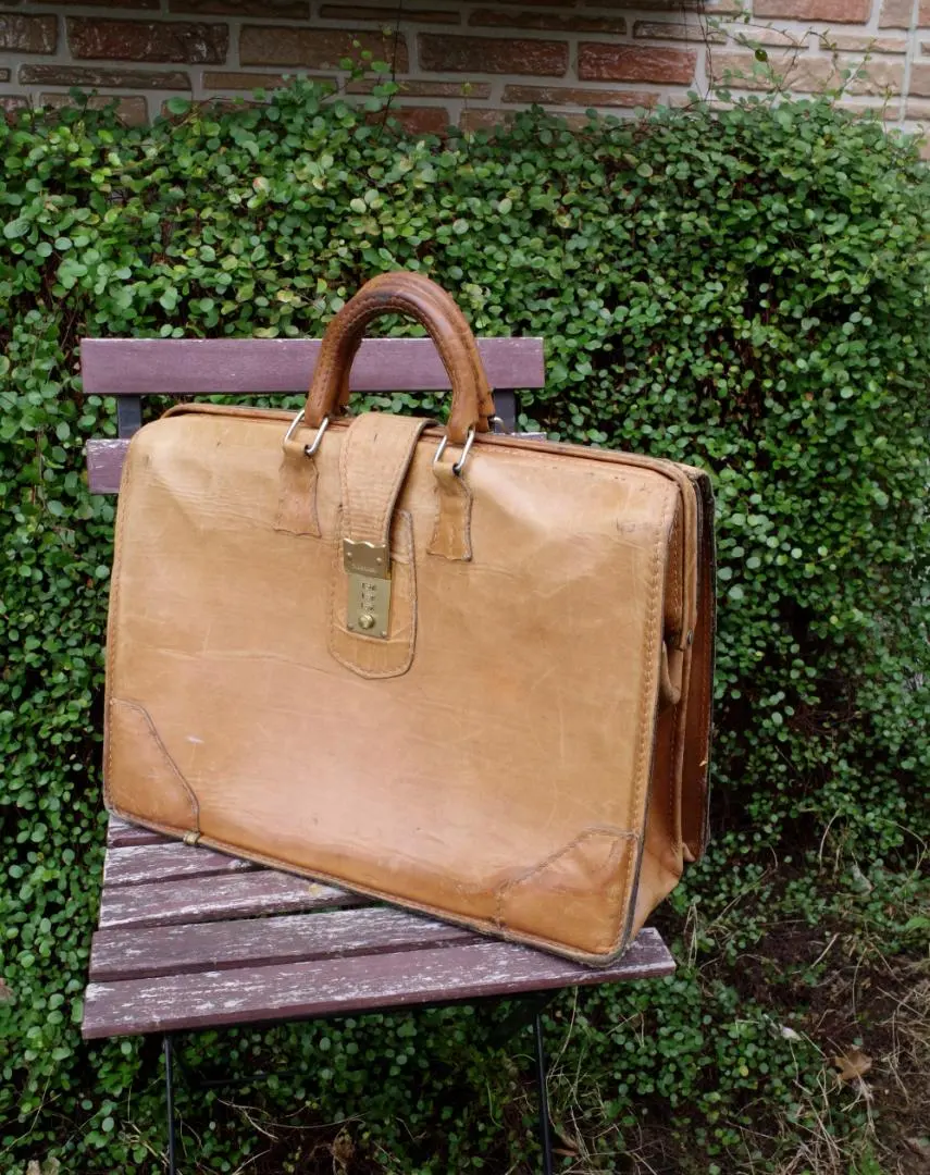 Schlesinger Bros. CAサドルレザー・ダレスバッグ patina