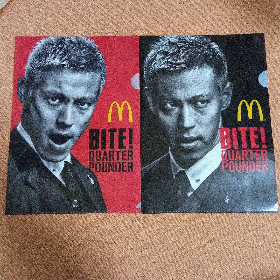 マクドナルド クォーターパウンダー クリアファイル　本田圭佑　２枚