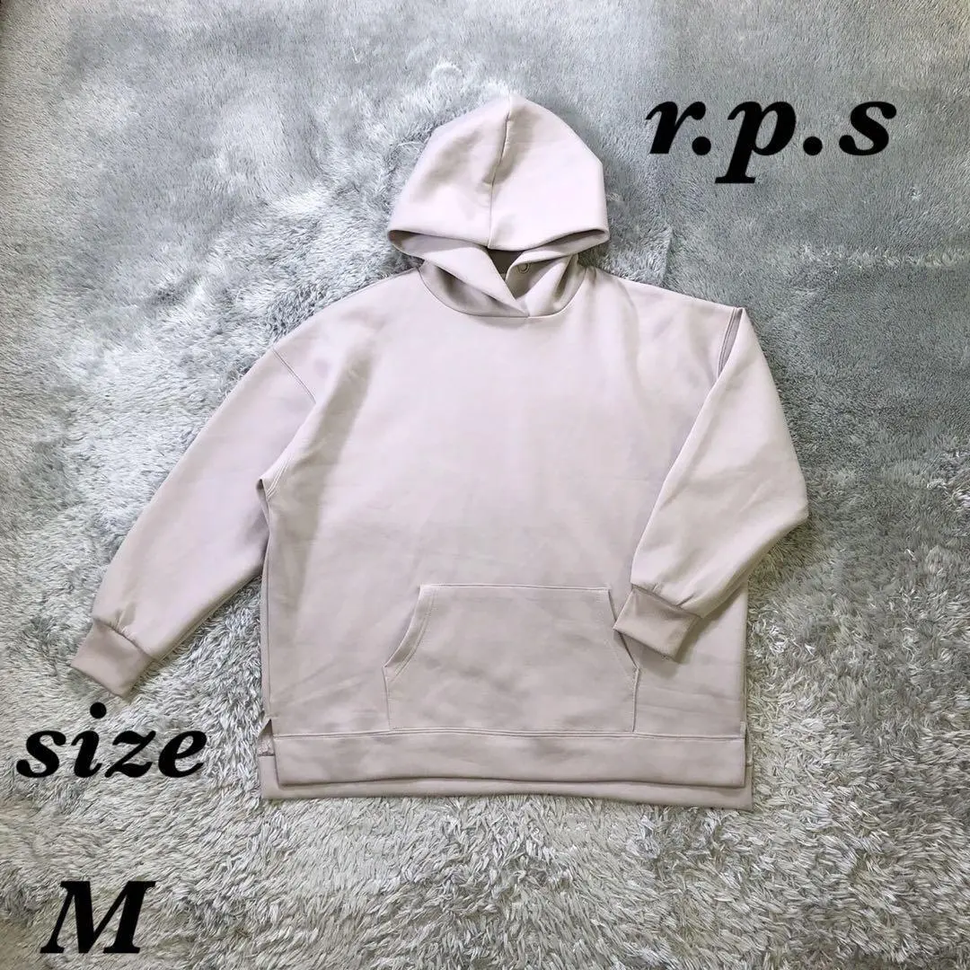 r.p.s (M) パーカー スウェット 厚手 無地 レーヨン混 裾スリット