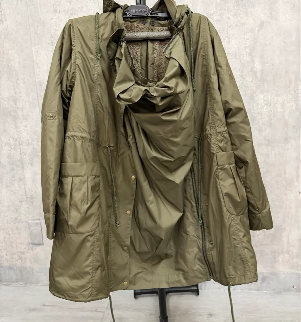 スウィートマミー　モッズコート風　ママコート　ボア素材ライナー付き