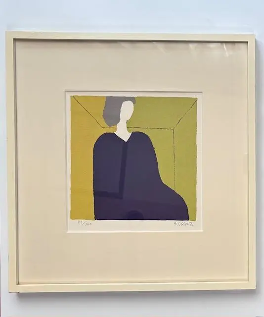 大沢昌助　シルクスクリーン　『婦人像』サイン入り　83/100