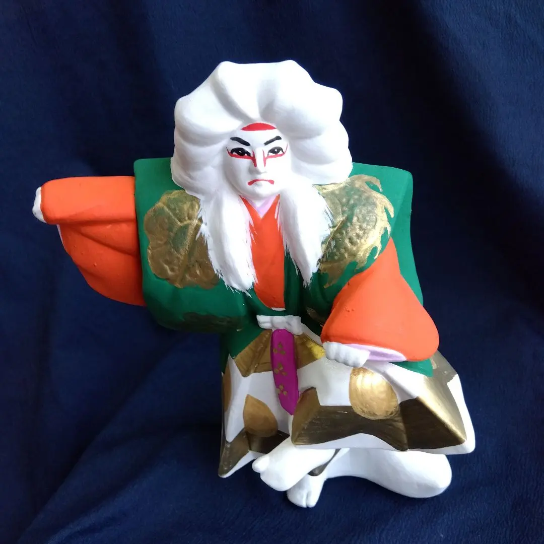 鏡獅子　歌舞伎　置き物　オブジェ