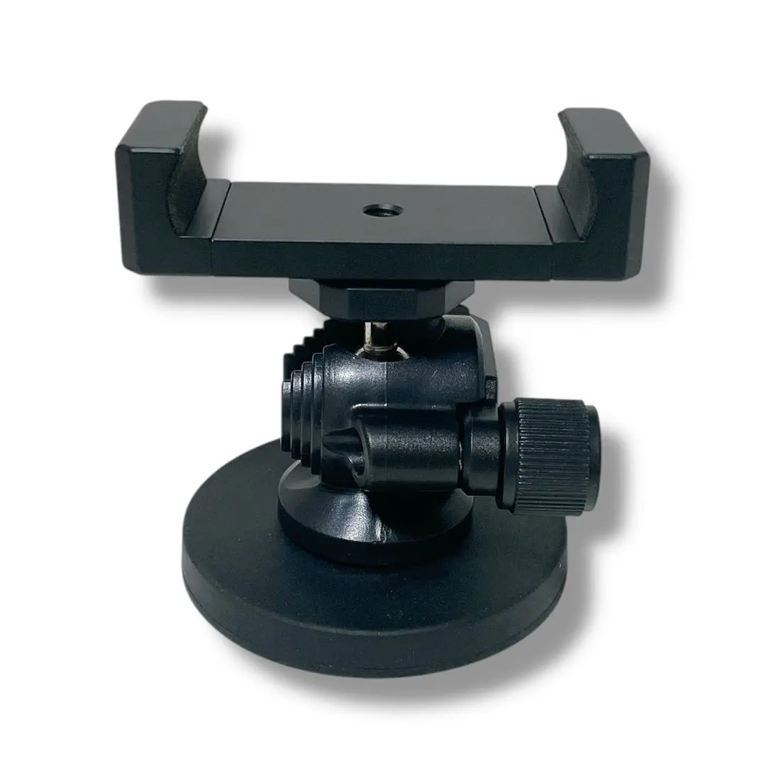 360度 回転式 スマホ ホルダー バイク用 マグネット ツーリング ブラック