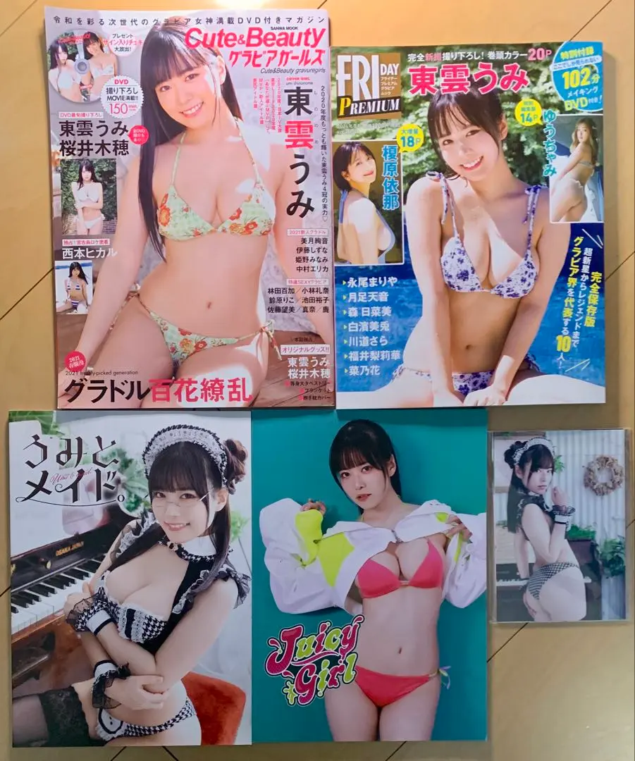 東雲うみ コミケC103 写真集2冊 ポストカードセット & 雑誌2冊
