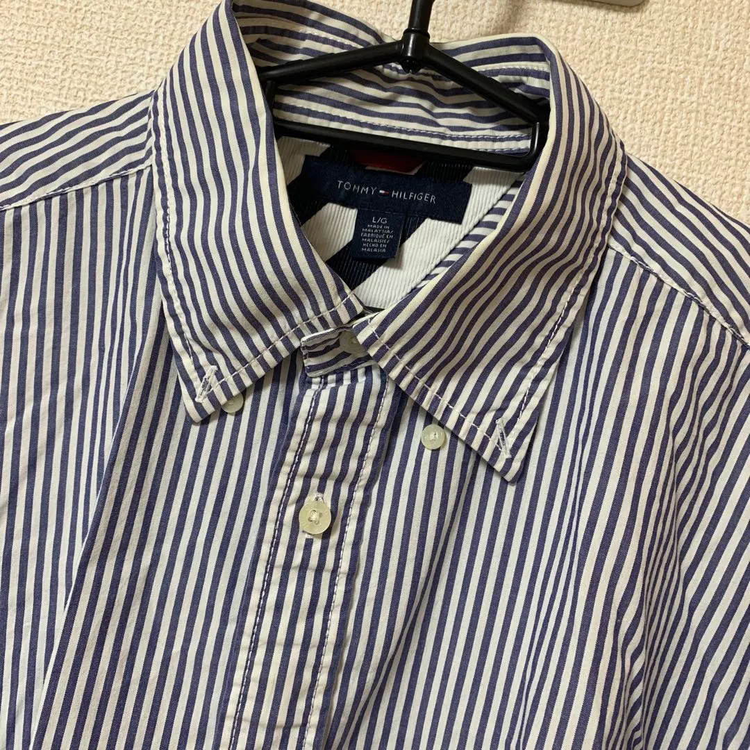 tommy hilfiger ストライプ　ワイシャツ