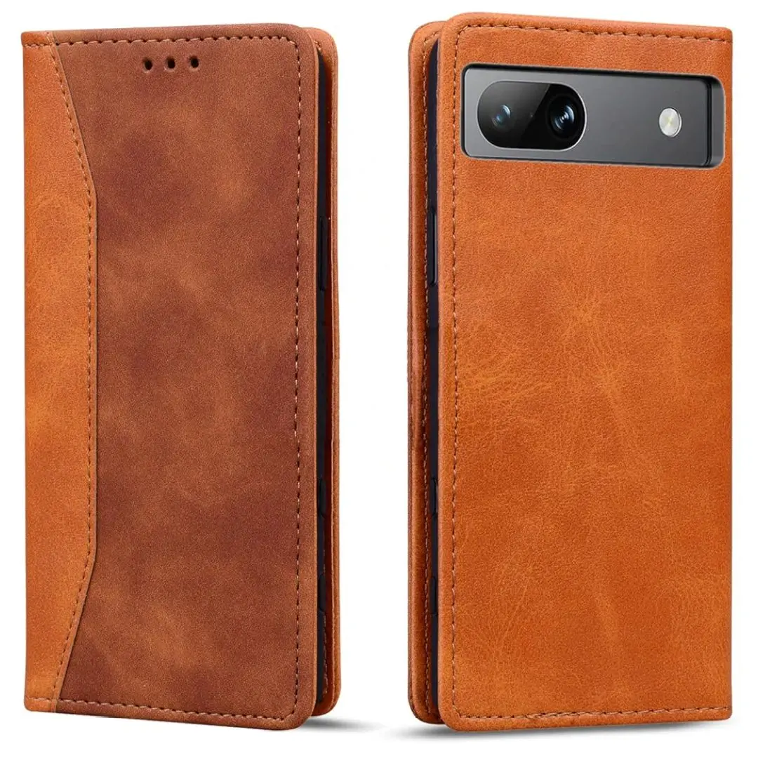 赤字覚悟‼️ スマホケース カードポケット 折り畳み式 便利 手帳型 褐色