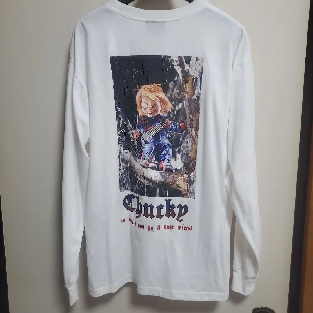 CHUCKYチャッキー　長袖Tシャツ　ホワイト　Mサイズ　チャイルドプレイ